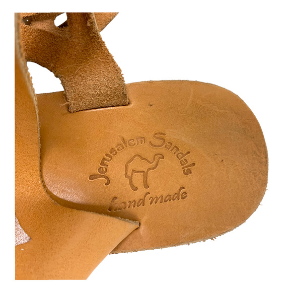 Jerusalem Sandals Ramah Sz EU 42 US 11 Light Brown Leather Ankle Tie Handmade - Picture 5 of 7
